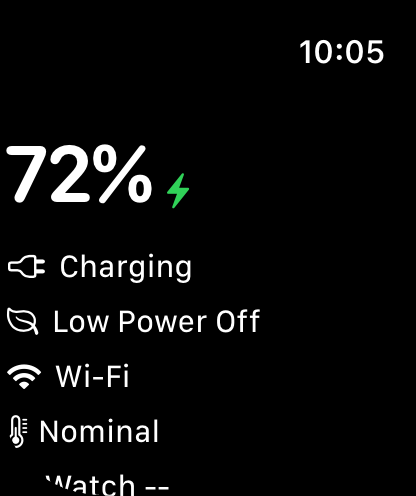 Status Watch Apple Watch status screenshot